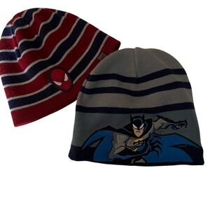 Superhero Set Youth Batman‎ Spider-Man 3 Striped Kids Beanie